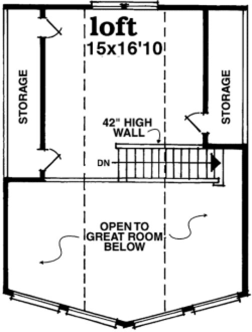 Second Floor Plan for House Plan #510203