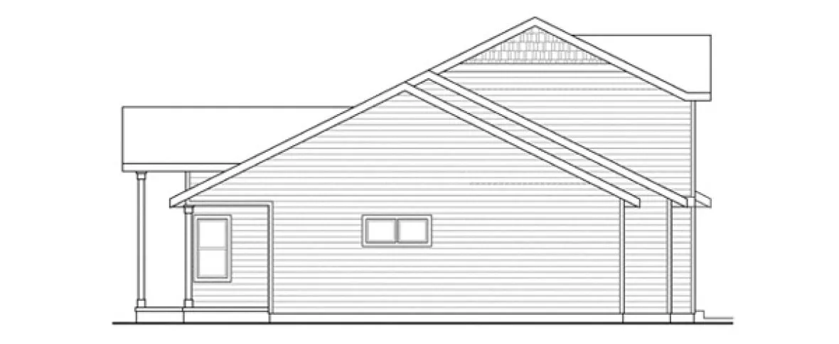Left Elevation for House Plan #340383