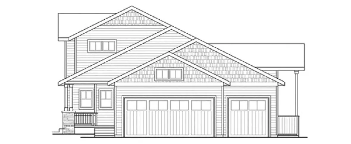 Right Elevation for House Plan #340383