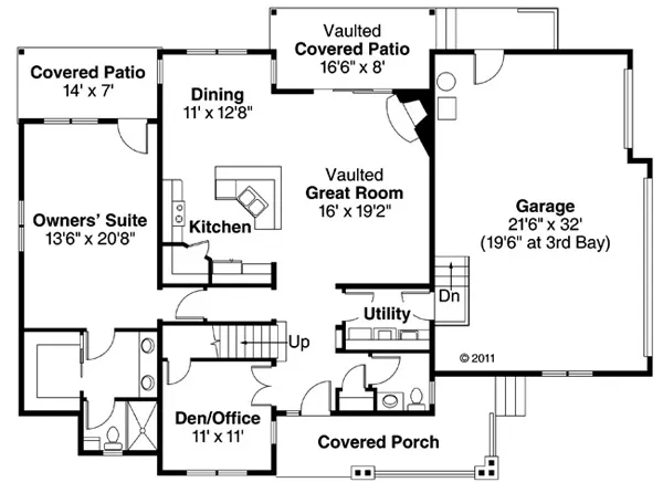 Main Floor Plan for House Plan #340383