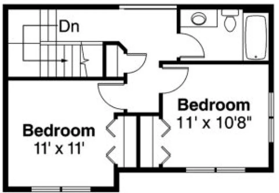 Second Floor Plan for House Plan #340383