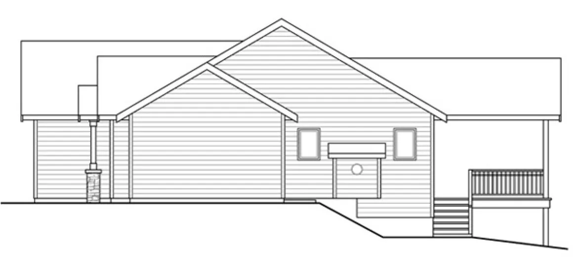 Right Elevation for House Plan #343483