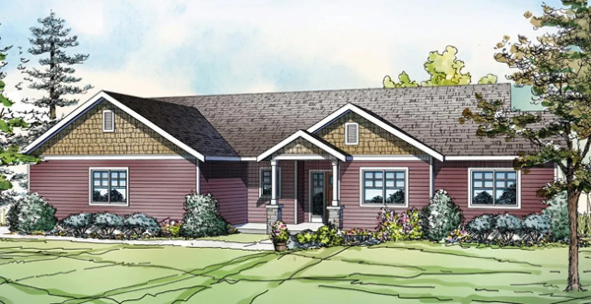 Full Rendering for House Plan #343483