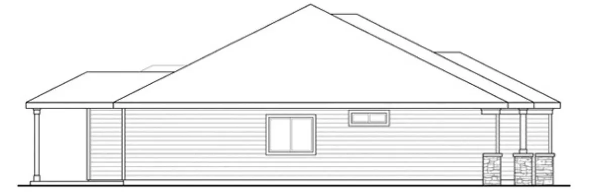 Left Elevation for House Plan #345483