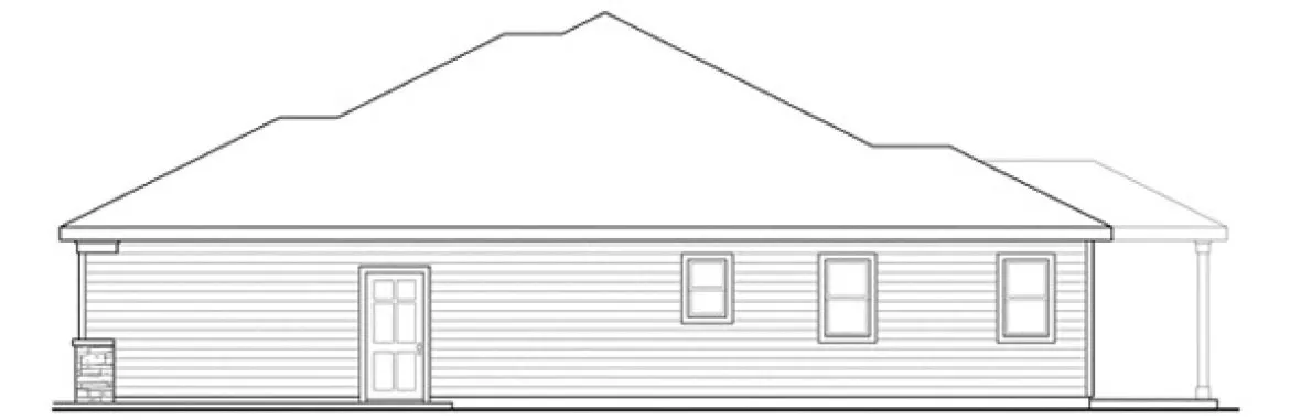 Right Elevation for House Plan #345483