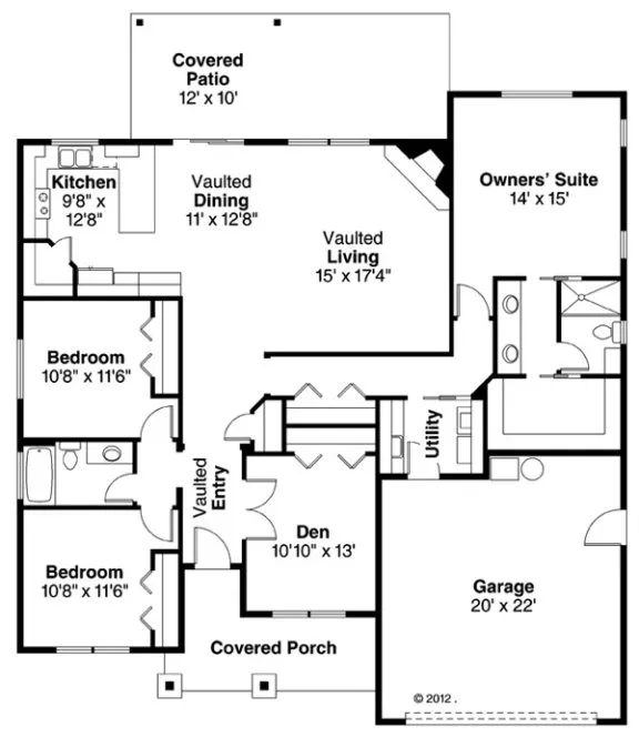 Main Floor Plan for House Plan #345483