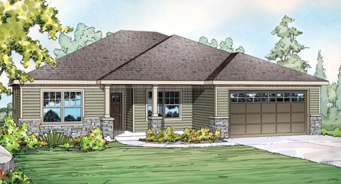 Full Rendering for House Plan #345483