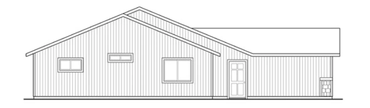 Left Elevation for House Plan #346483