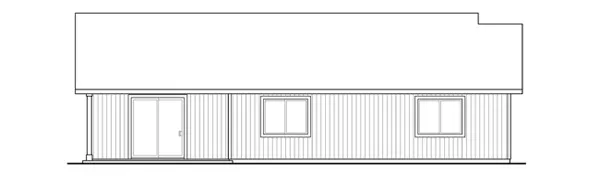 Rear Elevation for House Plan #346483