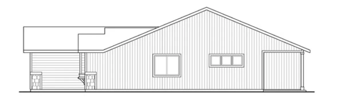 Right Elevation for House Plan #346483