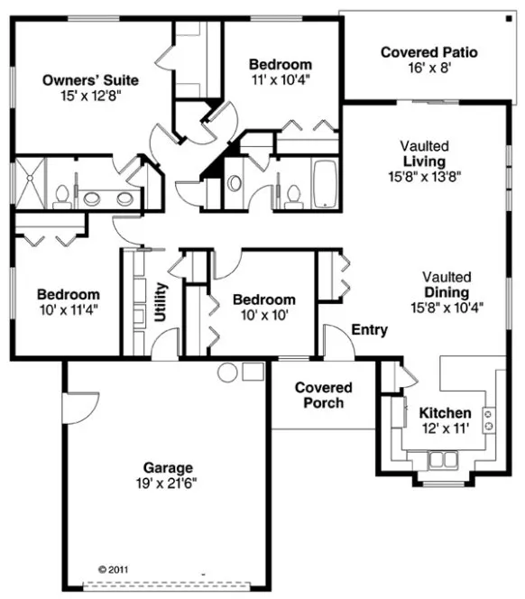 Main Floor Plan for House Plan #346483
