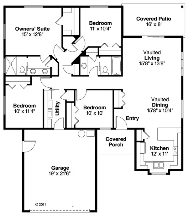 Main Floor Plan for House Plan #346483