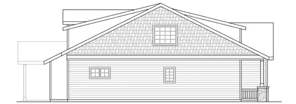 Left Elevation for House Plan #346683