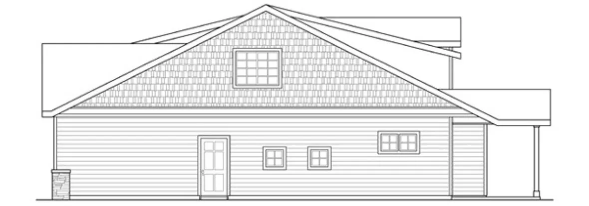 Right Elevation for House Plan #346683