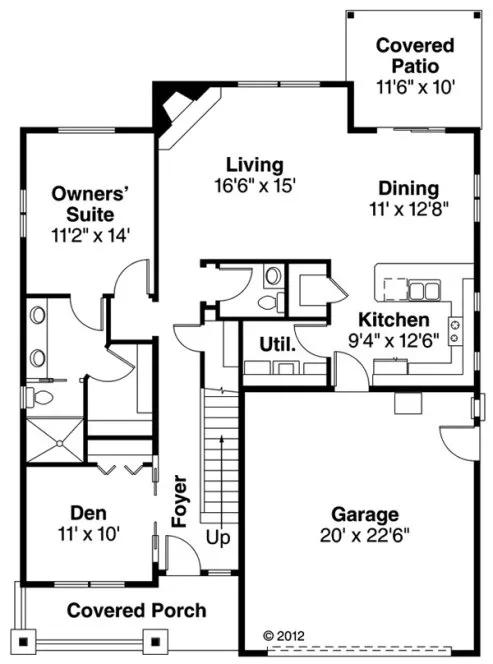Main Floor Plan for House Plan #346683