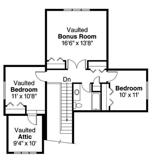 Second Floor Plan for House Plan #346683