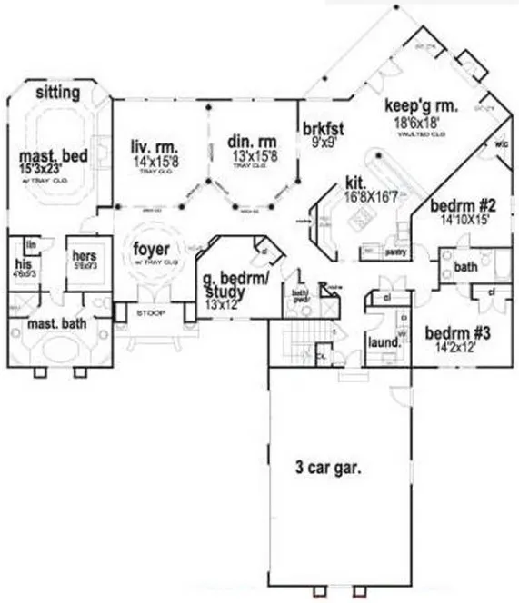 Main Floor Plan for House Plan #392720