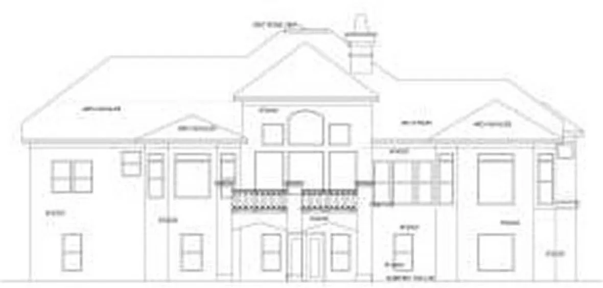 Rear Elevation for House Plan #394720