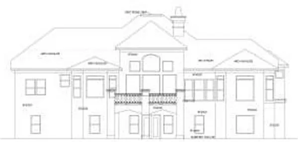 Rear Elevation for House Plan #394720