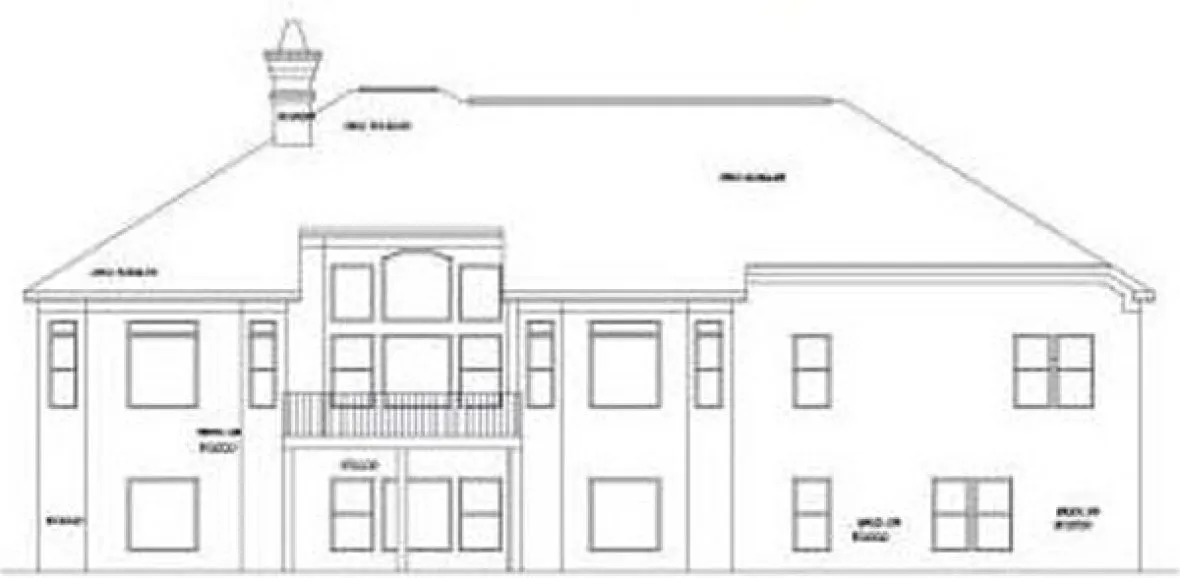 Rear Elevation for House Plan #397720