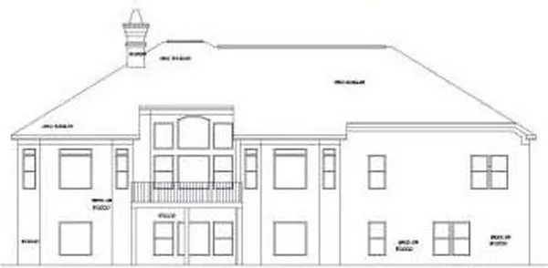 Rear Elevation for House Plan #397720