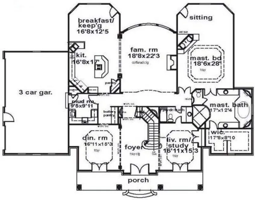 Main Floor Plan for House Plan #390130