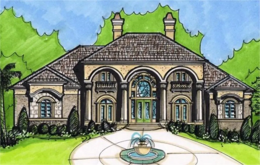 Full Rendering for House Plan #390130