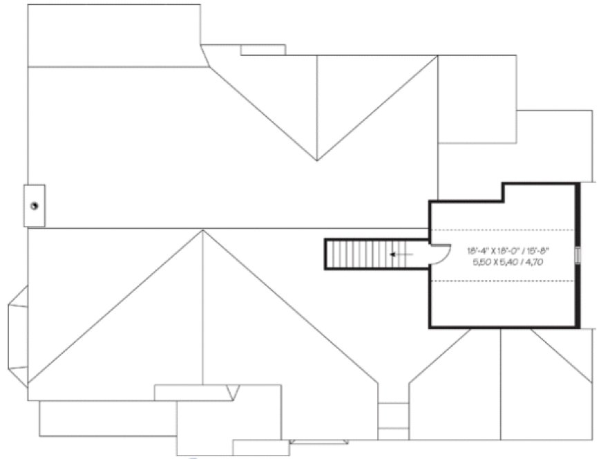 Attic Plan for House Plan #144323