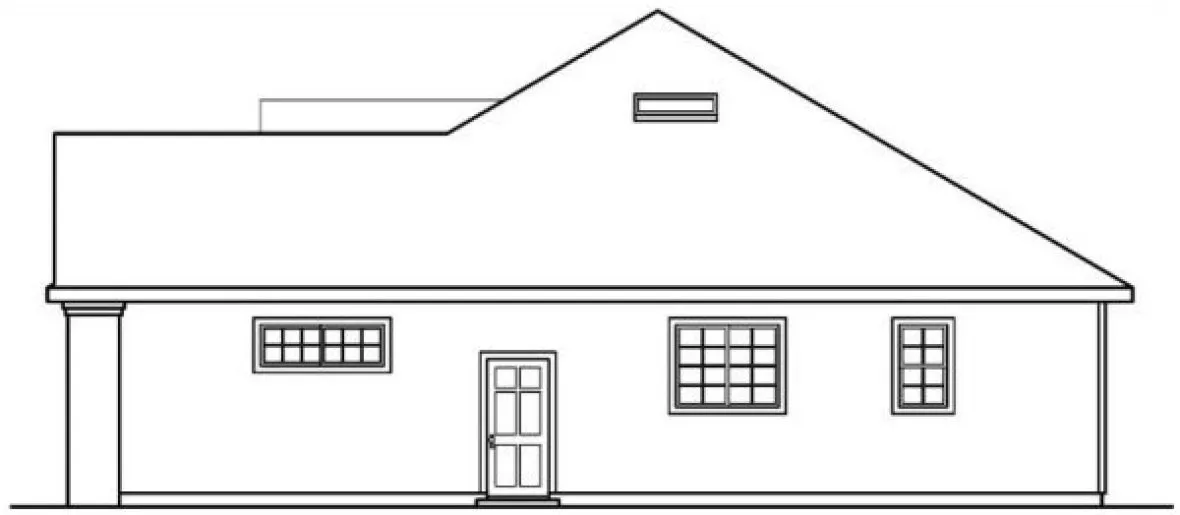 Right Elevation for House Plan #342633