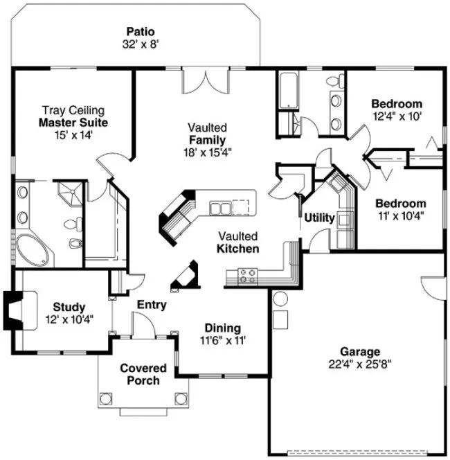 Main Floor Plan for House Plan #342633