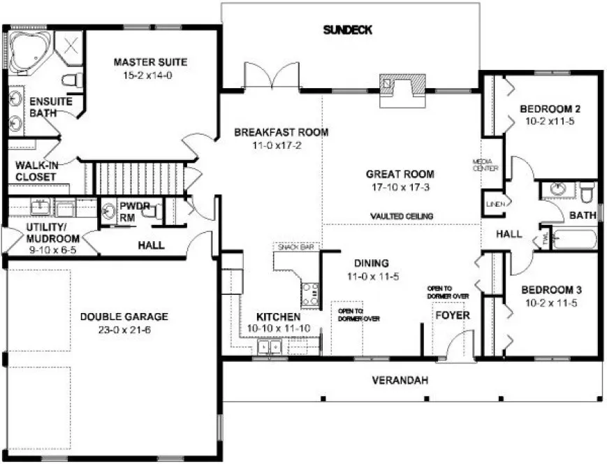 Main Floor Plan for House Plan #205318