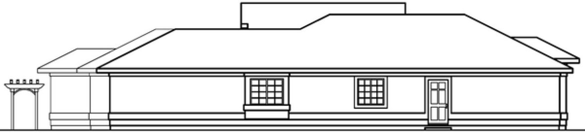 Left Elevation for House Plan #347933