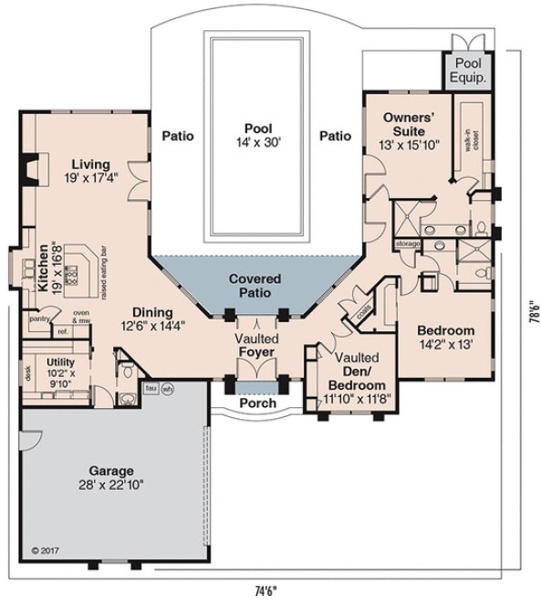 Main Floor Plan for House Plan #347933