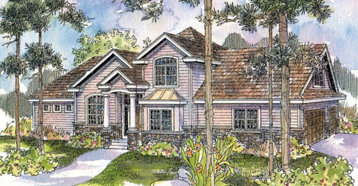 Full Rendering for House Plan #345243
