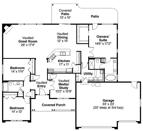 Main Floor Plan for House Plan #347063