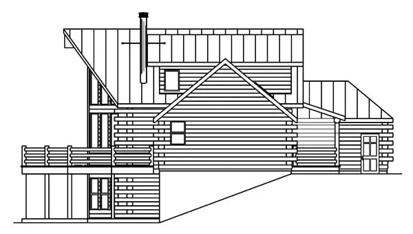 Right Elevation for House Plan #347963