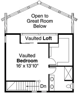 Second Floor Plan for House Plan #347963