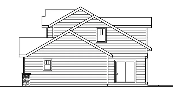 Right Elevation for House Plan #347073