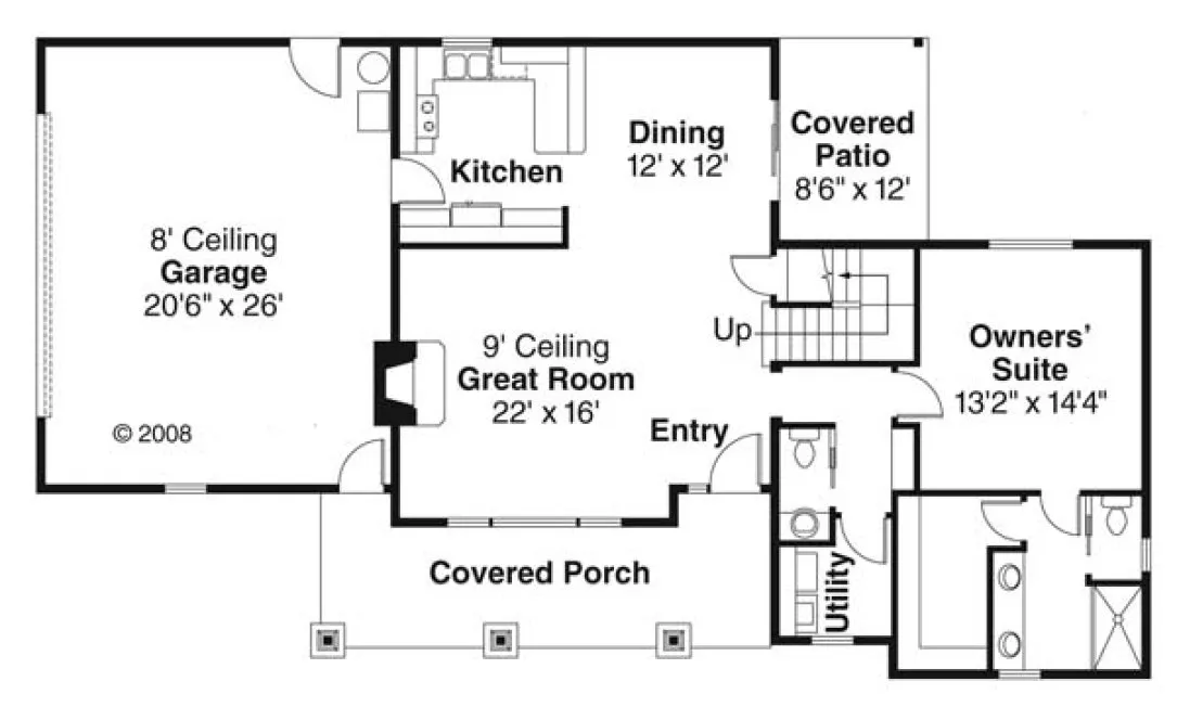 Main Floor Plan for House Plan #347073
