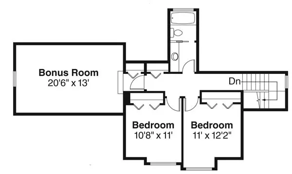 Second Floor Plan for House Plan #347073