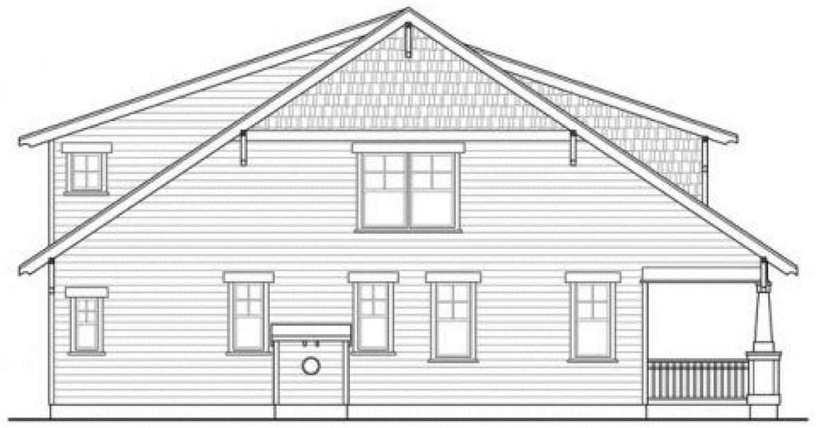 Left Elevation for House Plan #349873