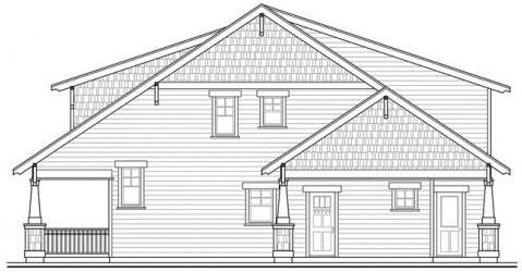 Right Elevation for House Plan #349873