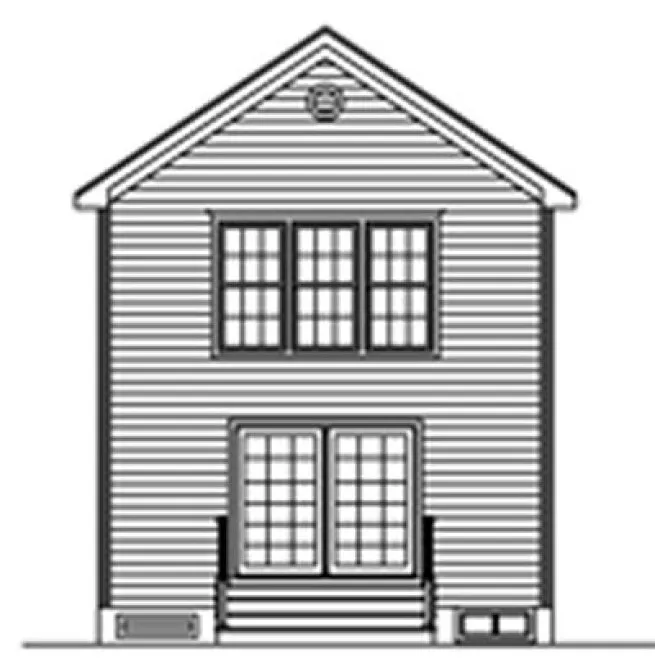 Rear Elevation for House Plan #561001