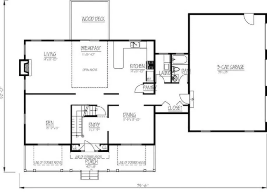 Main Floor Plan for House Plan #562001