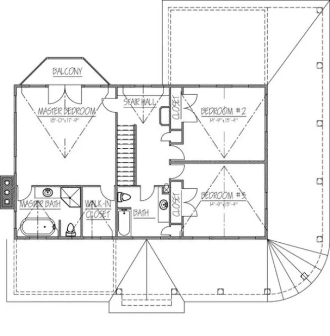 Second Floor Plan for House Plan #563001