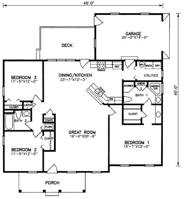 Main Floor Plan for House Plan #650061