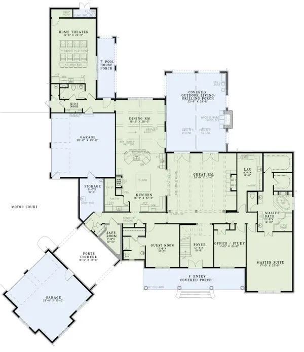 Main Floor Plan for House Plan #310831