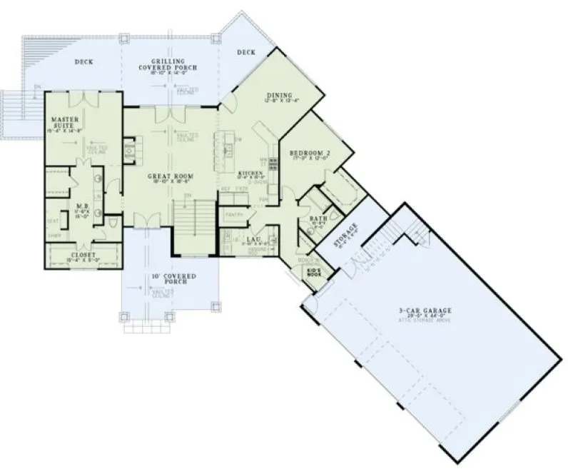 Main Floor Plan for House Plan #318831