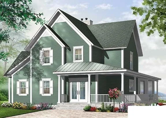 Rear Elevation for House Plan #146293