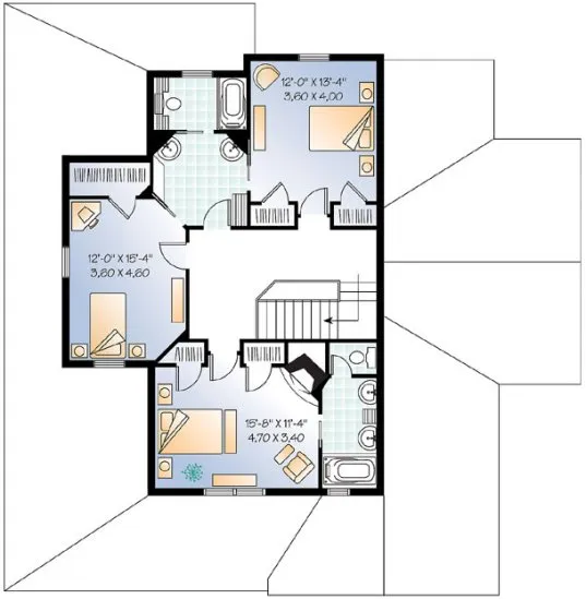 Second Floor Plan for House Plan #146293